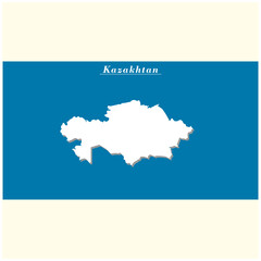 Naklejka na meble kazakhtan country map simple design