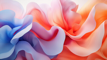 Wall Mural - a vibrant 3d background showcases dynamic floral designs in realistic 4k resolution, offe a stunning