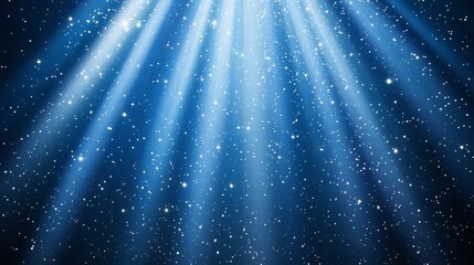 Wall Mural - digital speed tunnel illuminated with blue lights, forming an abstract technical backdrop, as depict