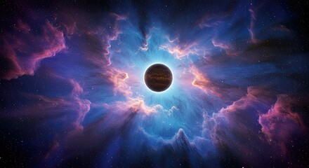 Wall Mural - cinematic depiction: fu tauri b in a dynamic star-forming region