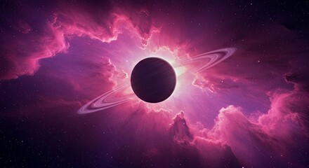 Wall Mural - cinematic depiction: fu tauri b amidst a star-forming cosmic landscape