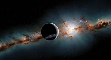 Wall Mural - cinematic space scene: ct chamaeleontis b in early planetary evolution