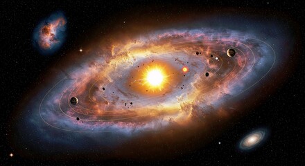 Wall Mural - visualization: kapteyn's star planetary system billions years ago