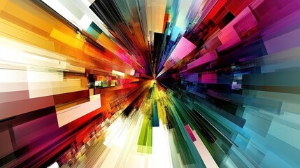 Wall Mural - colorful abstract art piece showing lines and geometric shapes