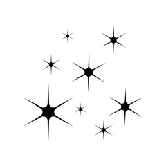 Wall Mural - sparkle vector icon. shine symbol illustration. star sign or logo.