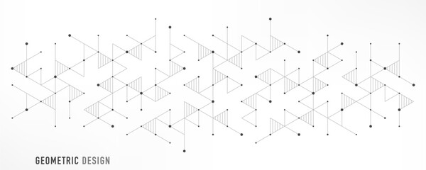 Poster - Abstract vector background with a geometric pattern of triangle shapes. Graphic design element 