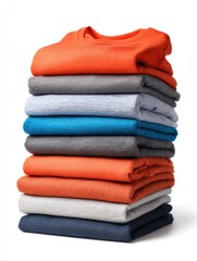 Aufkleber - Neatly Stacked Folded Athletic Clothing in a Bright and Organized Display With Open Top Zone