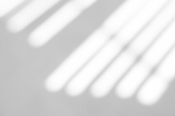 Leinwandbilder - Shadow overlay on white background,Blurred Window shadow and sunlight reflection on wall,Abstract background of blurry grey light use for multiply on display mockup, Element overlay interior designs