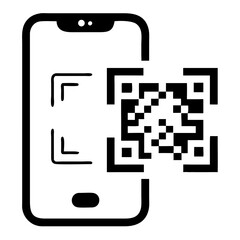 vector illustration of a black qr code design with transparency for payment services