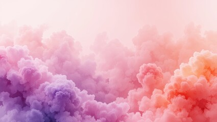 Wall Mural - soft abstract clouds in shades of pink and purple with gradients for a dreamy background