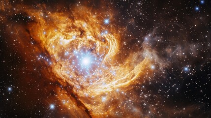 Wall Mural - stunning cosmic landscape featuring stars and nebula in space