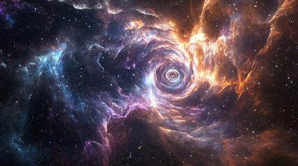 Wall Mural - cosmic swirl of colors and energy in deep space nebula
