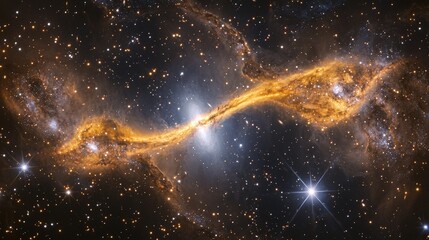 Wall Mural - stunning cosmic view of a beautiful galactic formation in space