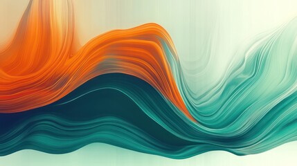 Wall Mural - an abstract flowing composition of vibrant colors and elegant curves
