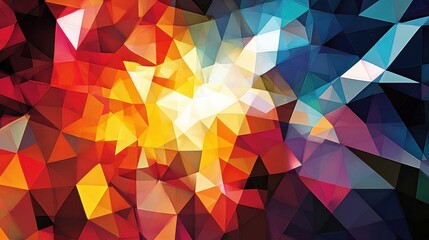 Wall Mural - a colorful and abstract low poly geometric polygonal illustration