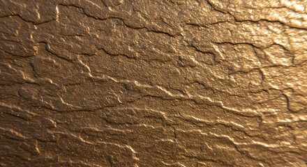 Poster - A gold wall with a rough texture