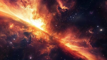 Wall Mural - stunning galactic explosion with vibrant colors and cosmic details