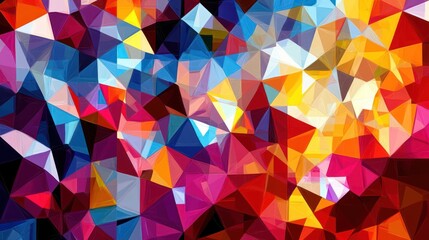 Wall Mural - a vibrant abstract artwork featuring geometric shapes and bright colors