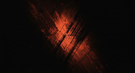 Poster - A black and orange background with a red line