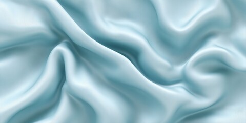 Canvas Print - vivid flowing elegance abstract background of delicate aquamarine waves in gentle gradient.