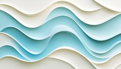Canvas Print - dynamic liquid waves abstract background, fluid lines with delicate blue and white gradient flow