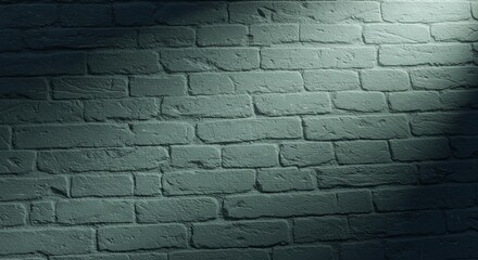Poster - A brick wall with a shadow on it