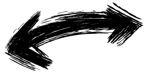 Wall Mural - png arrow shape scribble hand-drawn drawing sketch.