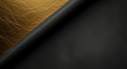 Aufkleber - A black and gold fabric with a gold stripe