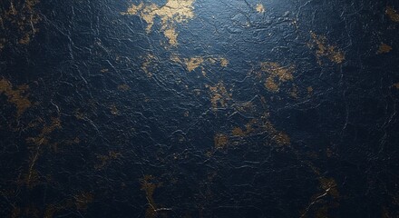 Poster - A blue and gold wall with a shiny texture