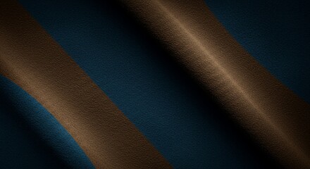 Poster - A blue and brown striped fabric with a shiny surface