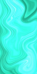 Wall Mural - abstract liquid background, dynamic waves with elegant flowing shapes in aquamarine tones.
