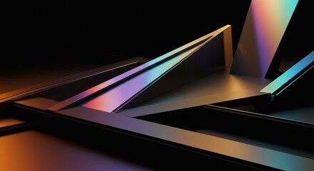 Poster - A colorful abstract image with a dark background