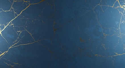 Poster - A blue background with gold streaks and splatters