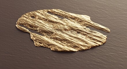 Poster - A gold colored blob on a dark surface