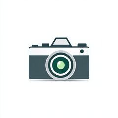 Poster - Sleek Camera Illustration: A Modern Digital Photography Icon with Clean Lines and Minimalist Design on White Background
