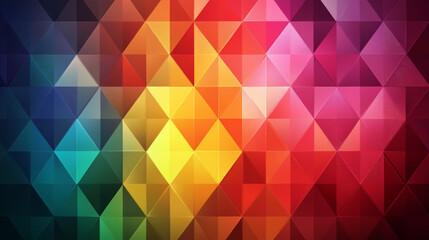 Vibrant geometric pattern of colorful triangles