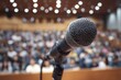 © AndiAzis - Microphone in auditorium speaking to audience