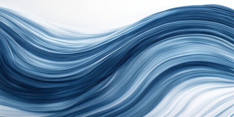 Wall Mural - abstract blue waves flowing background, streamlines, technology, futuristic wallpaper, modern design