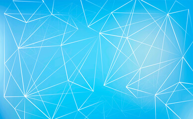 Wall Mural - Medical background, business composition of lines and dots pattern in blue color glowing gradient background. Copy space.