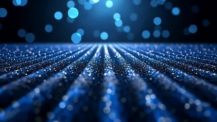 Abstract blue bokeh lights create a mesmerizing pattern on a textured surface, evoking a sense of wonder