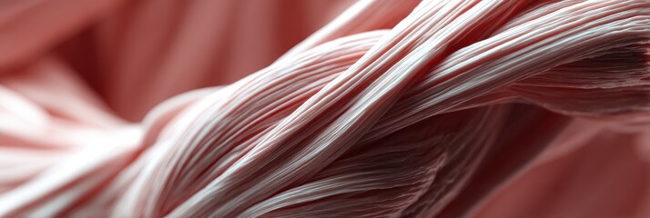 Poster - Detailed Macro 3D Render of Blurred Muscle Fibers Showcasing Intricate Texture and Structure