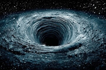 Aufkleber - Vortex in the cosmos reveals the mysteries of black holes and deep space phenomena at twilight
