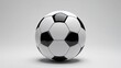 © Muneer - Black and white soccer ball for sport and competition, isolated on white background for game and play