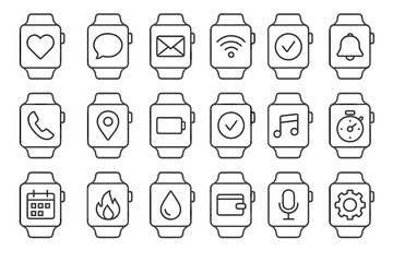Vector illustration depicting various elements of code development with computer screens, documents, and coding symbols