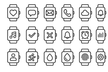 Illustration of coding symbols and tools representing software development and web design activities