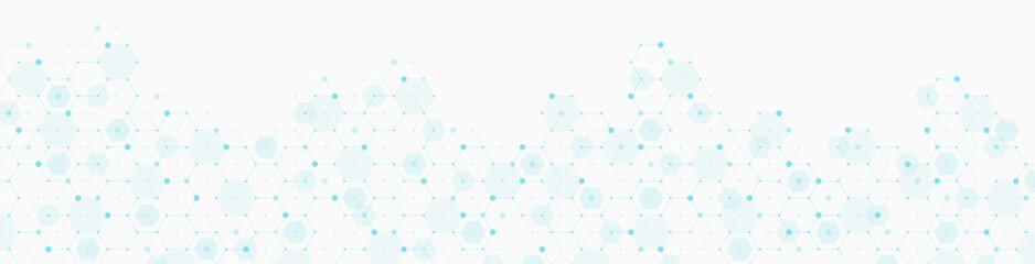 Aufkleber - Molecular abstract structure and genetic engineering DNA. Healthcare and medicine background concept. Scientific research background. Wave flow. Innovation pattern. Vector illustration.