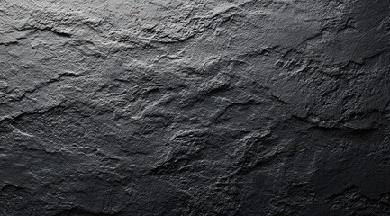 Wall Mural - dark, textured stone surface. intricate patterns and variations in tone create a rugged, natural loo