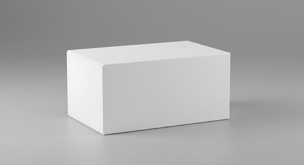 Wall Mural - blank white box isolated on grey background for product mockups and packaging design