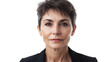 © Watcharin - A woman with a short haircut and a black jacket