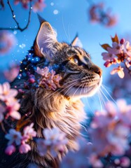 cat with fish